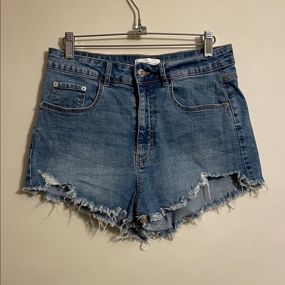 Zara Pants - Zara Blue Frayed Hem Jean Shorts